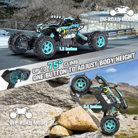 CROBOLL 1:12 Velká RC auta s funkcí zvedání, 2,4GHz 20km/h auto na dálkové ovládání, dárky pro chlapce 3 4 5 6 7 8, RC monster t